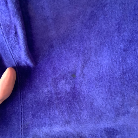 VINTAGE! Wilsons Royal Purple Suede Leather Dress Size Small - Picture 10 of 10